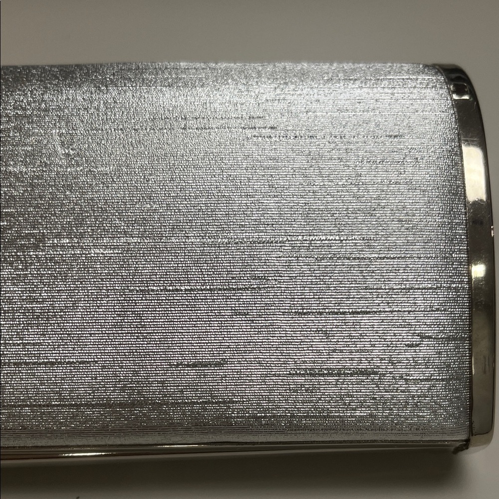 Source Unknown Metallic Silver Clutch with embellishments OS - Picture 14 of 14